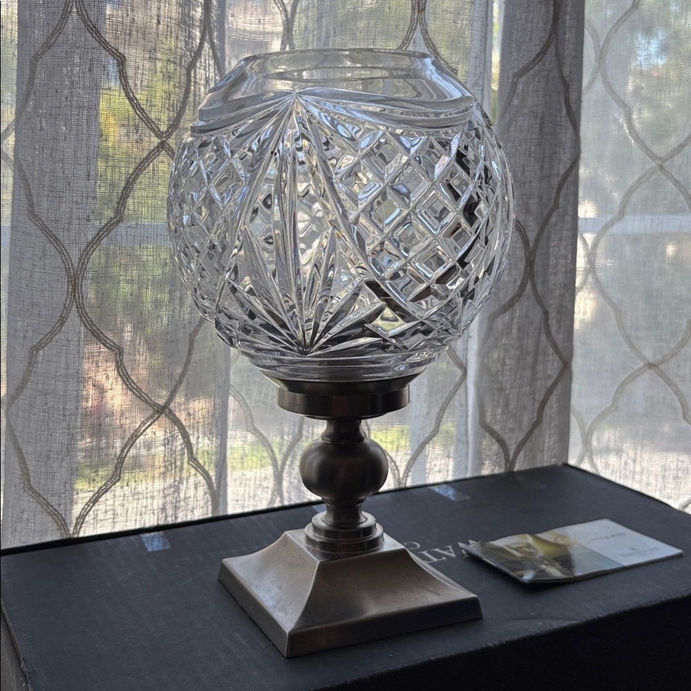 🏡Waterford Cut Crystal Hurricane Candle Holder in Original Box - Picture 3 of 13